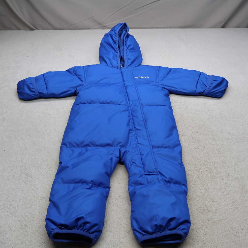 Columbia Down Snuggly Bunny Bunting 12-18 Months Blue Fleece Lined Insulated